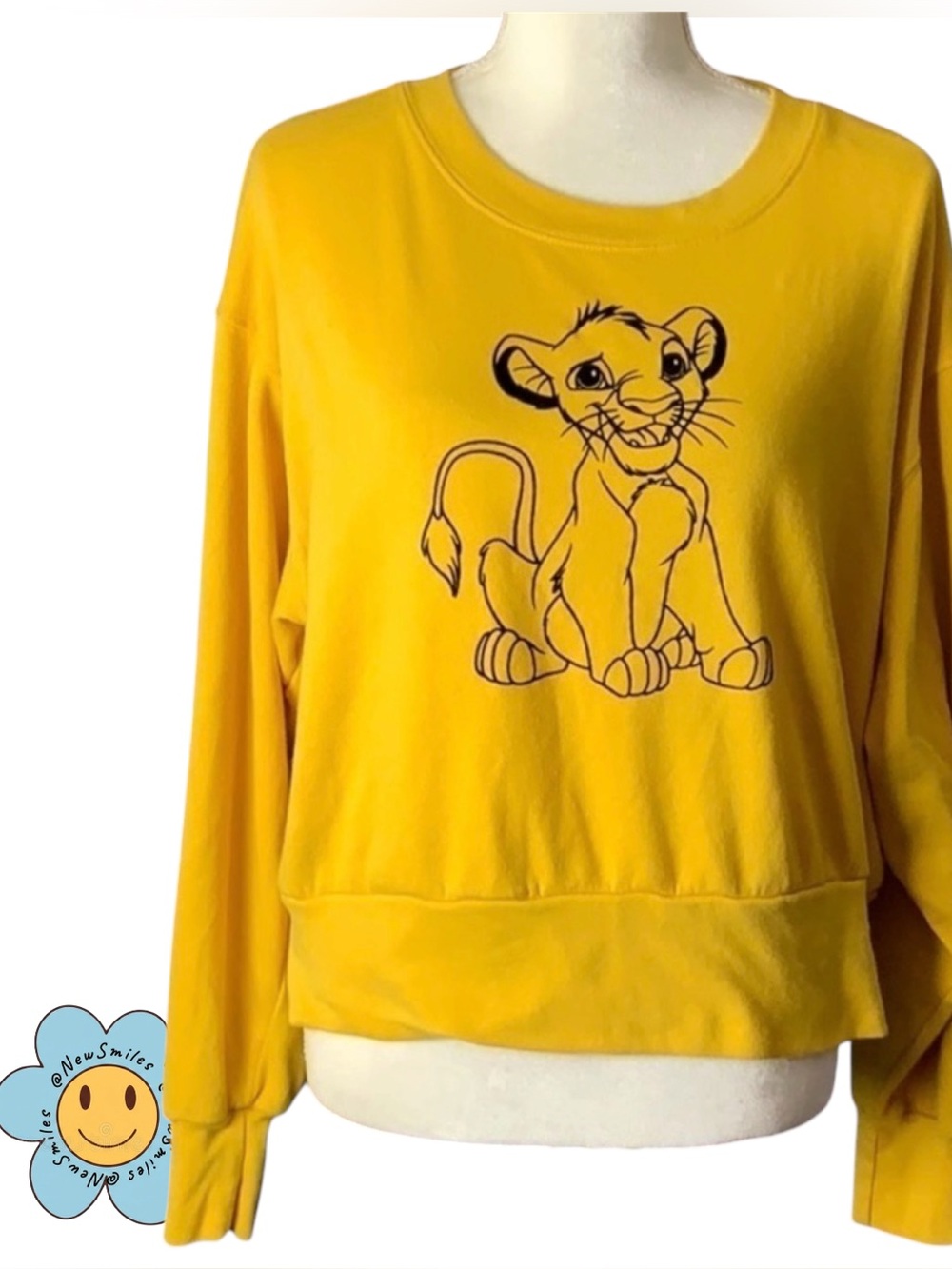 Disney ~ Yellow ~ Simba From Lion King Sweatshirt ~ HAKUNA MATATA 🦁 on Sleeves